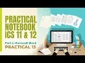 Practical Notebook Microsoft Word - Practical 13