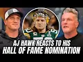 AJ Hawk s Live Reaction To Being Nominated For The Pro Football Hall Of Fame Pat McAfee Show