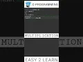 Multiplication using c programming