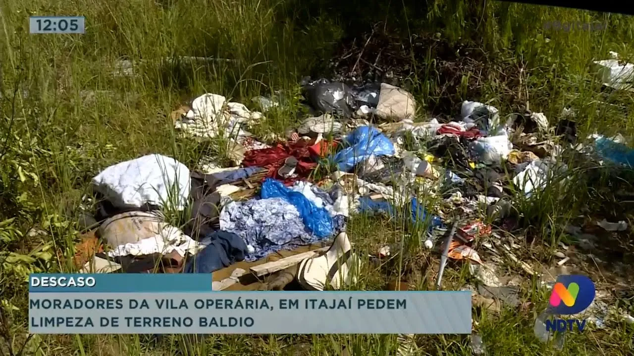Moradores da Vila Operária em Itajaí pedem limpeza de terreno baldio