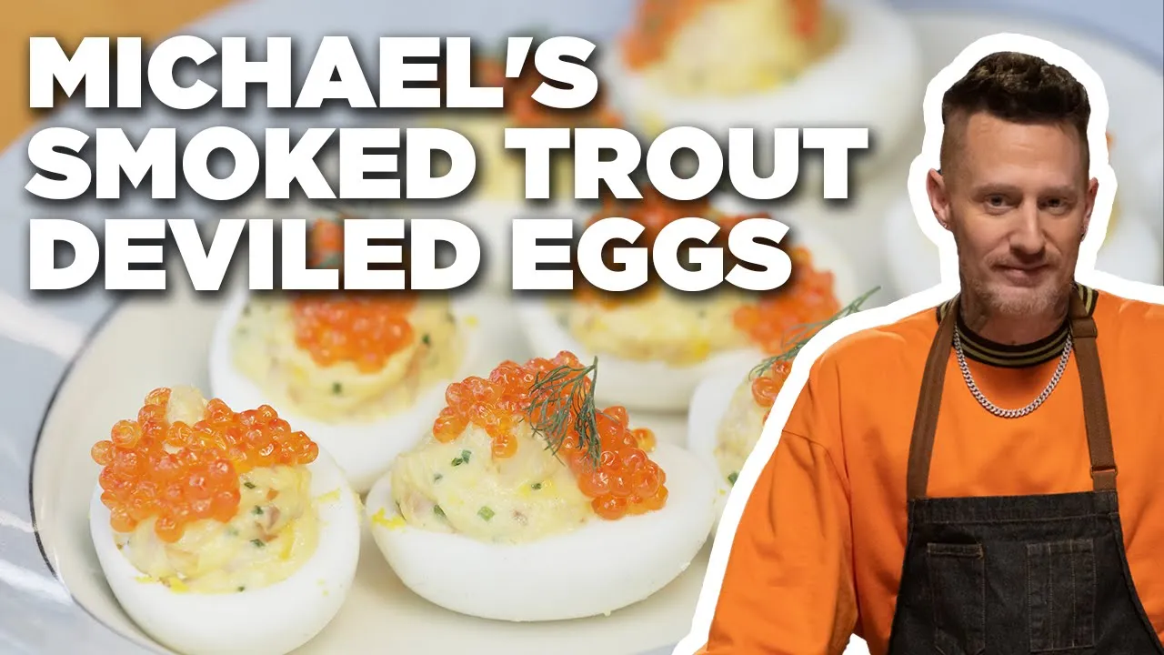 Michael Voltaggio Makes Deviled Eggs for Guy Fieri (Who Hates Eggs)   Food Network