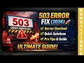 503 Service Unavailable Error Fix 2026 Solve Server Error Fast Easy
