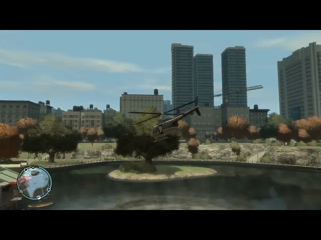 GTA4 - What happens if you get out of the helicopter in the lake.