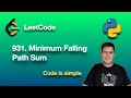 LeetCode 931 Minimum Falling Path Sum python