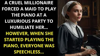 A CRUEL MILLIONAIRE FORCED A MAID TO PLAY THE PIANO AT A LUXURIOUS PARTY TO HUMILIATE HER...