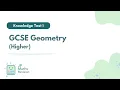 GCSE Maths Geometry Knowledge Test Worked Solutions Downloadable Worksheet
