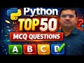 TOP 50 MCQ QUESTIONS IN PYTHON IMPORTANT QUESTIONS IN PYTHON
