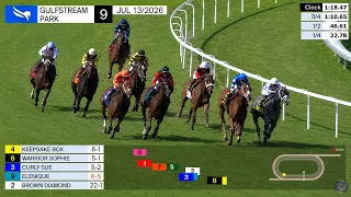 Gulfstream Park Full Race Replays July 13 2026 All 9 Races 59 40 Winner Results Payouts