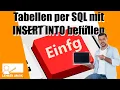 Populating Tables with SQL Using INSERT INTO