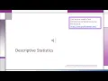 Descriptive Statistics Lecture Part II