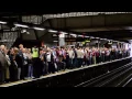 Lagu West Ham United fans at Liverpool Street station