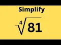 Simplify 4th roots