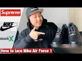 Download Lagu How to lace your Nike Air Force 1 Low Black x Supreme Tutorial Perfect Way 👟🔥(2022)