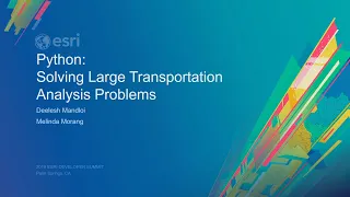 Python Solving Large Transportation Analysis Problems
