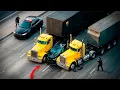 Truckers PUTTING an END to POLICE CHASE