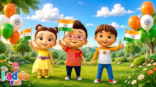 Mere Desh Ki Dharti Hai Pyari, मेरे देश की, Independence Day Special Song by Ladoo Kids