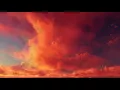 CGI 4k Stock Footage Fiery hot red sunset clouds time lapse seamless loop