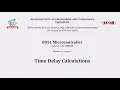 8051 Microcontroller L3 5 - Time Delay Calaculations 18EC46 VTU Syllabus SECAB I E T