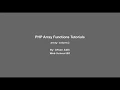 PHP Array Functions - 28 array