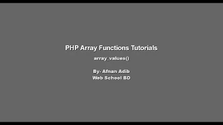 PHP Array Functions - 28 array