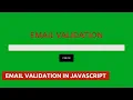 Email Validation In Javascript In Hindi Part 27 Email Validation without Regural expression