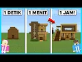 Download Lagu MIPAN \u0026 ZUZUZU Buat Rumah Hanya Dari Kayu 1 Detik Vs 1 Menit Vs 1 Jam! - Minecraft