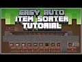 Tutorial Easy Item Sorter With Overflow Protection Minecraft Tutorials