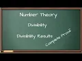 Divisibility Some Divisibility Results and Division Algorithm Theorem