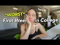 WORST FIRST WEEK BACK IN COLLEGE dropping classes stressful schedule new routine