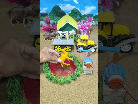 Diy tractor video mini water pump science project #diykisanfarm #tractor #youtubeshorts 867