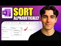 How to Sort Pages and Sections Alphabetically in OneNote Tutorial 2026