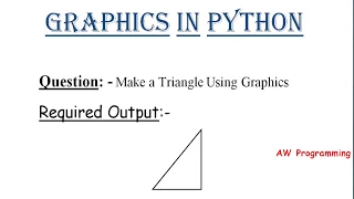 Making Triangle In Python Using Python Graphics