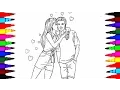 Coloring Pages Barbie and Ken Coloring Book s for Children Learning Rainbow Colors