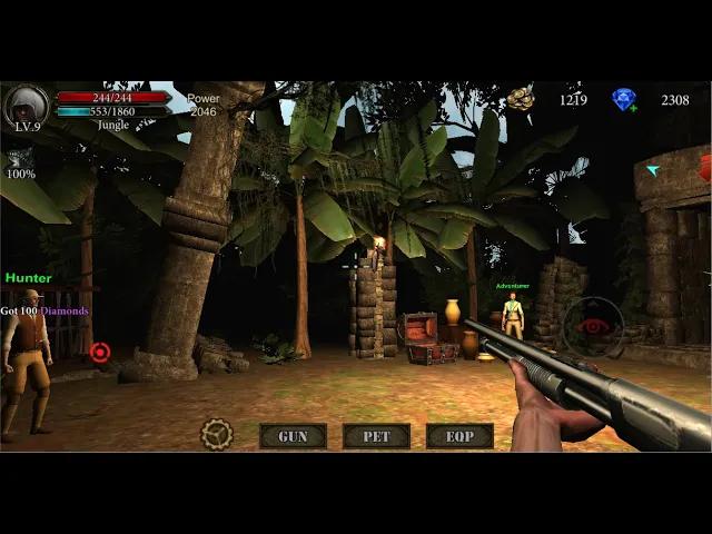 Android game play : Tomb Hunter
