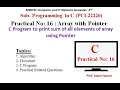 Practical-16 C Pro Print Sum of array elements by using Pointer PCI 22226 CPR MSBTE