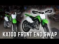 KX100 Front Fender Swap On KLX140RF