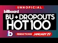 PREDICTIONS Billboard Under HOT 100 Dropouts January 29th 2022