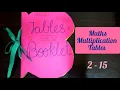 Multiplication tables booklet