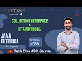 Collection Interface and it s Methods Collection Hierarchy Tutorial