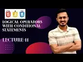 Logical Operators with conditional statements JavaScript tutorials for beginners in
