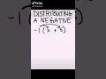 The Distributive Property - with a Negative