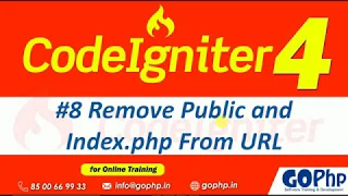 Removing public and index php from URL CodeIgniter 4 Tutorials