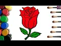 Rose Coloring Pages How to Draw a Rose Flower Easy Step by Step