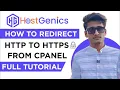 How To Redirect Http To Https From Cpanel Full Tutorial By Hostgenics