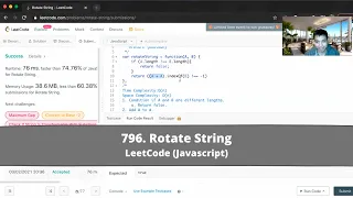 How to Solve 796 Rotate String on LeetCode - Javascript