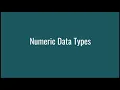 Java Coding for Beginners Numeric Data Types