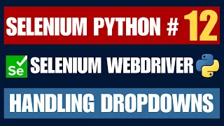 Selenium Python Handling Dropdowns
