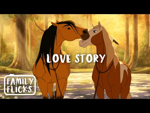 Download MP3 The Love Story Of Spirit And Rain | Spirit: Stallion of the Cimarron (2002) | Family Flicks