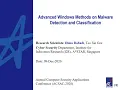 1A-5 Advanced Windows Methods on Malware Detection and Classification