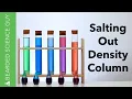 Salting Out Density Column Experiment Chemistry